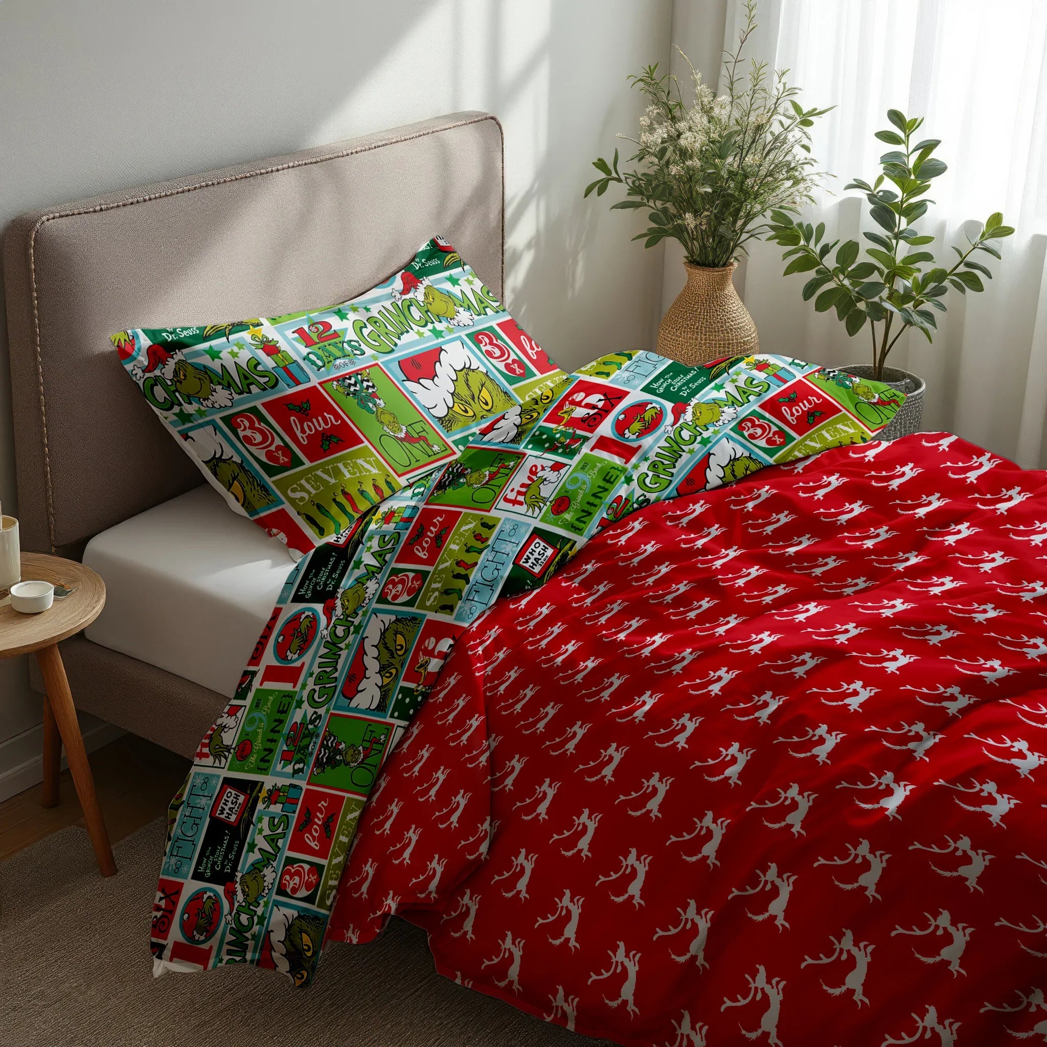 The Grinch Dr. Seuss Christmas Microfibre Duvet Cover