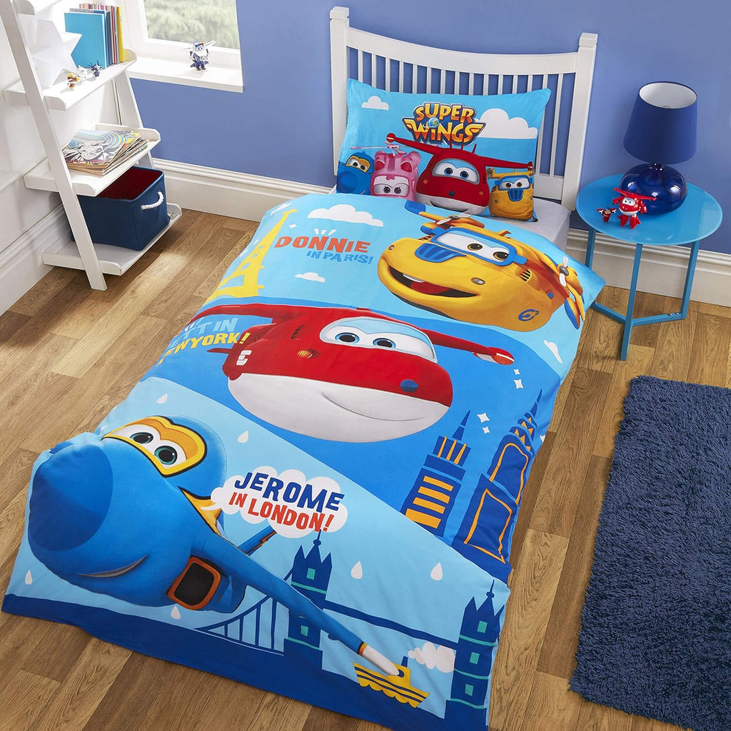 Reversible Super Wings Single Duvet Cover Set