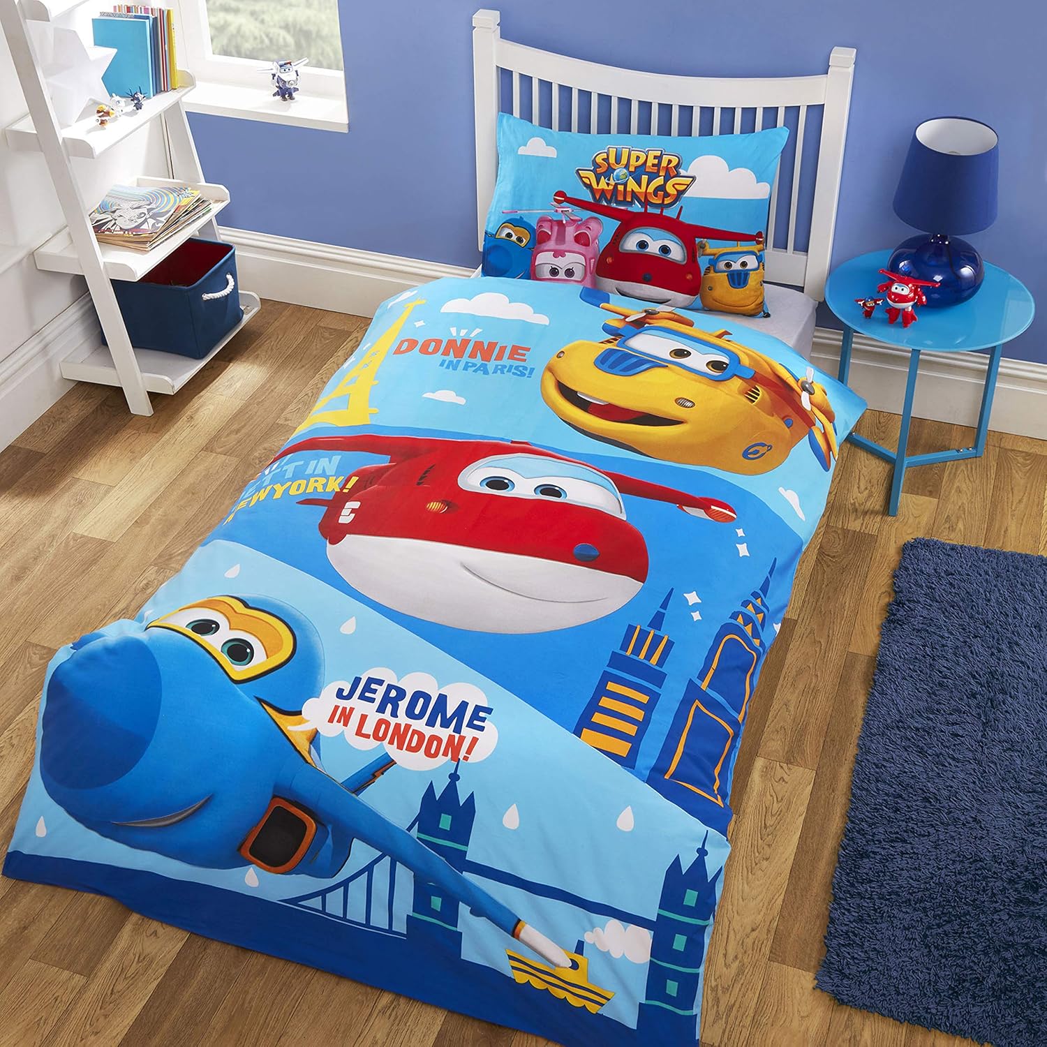 Reversible Super Wings Single Duvet Cover Set