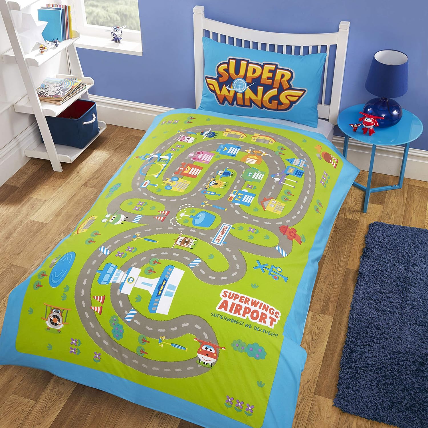 Reversible Super Wings Single Duvet Cover Set