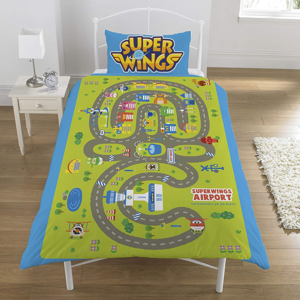 Reversible Super Wings Single Duvet Cover Set