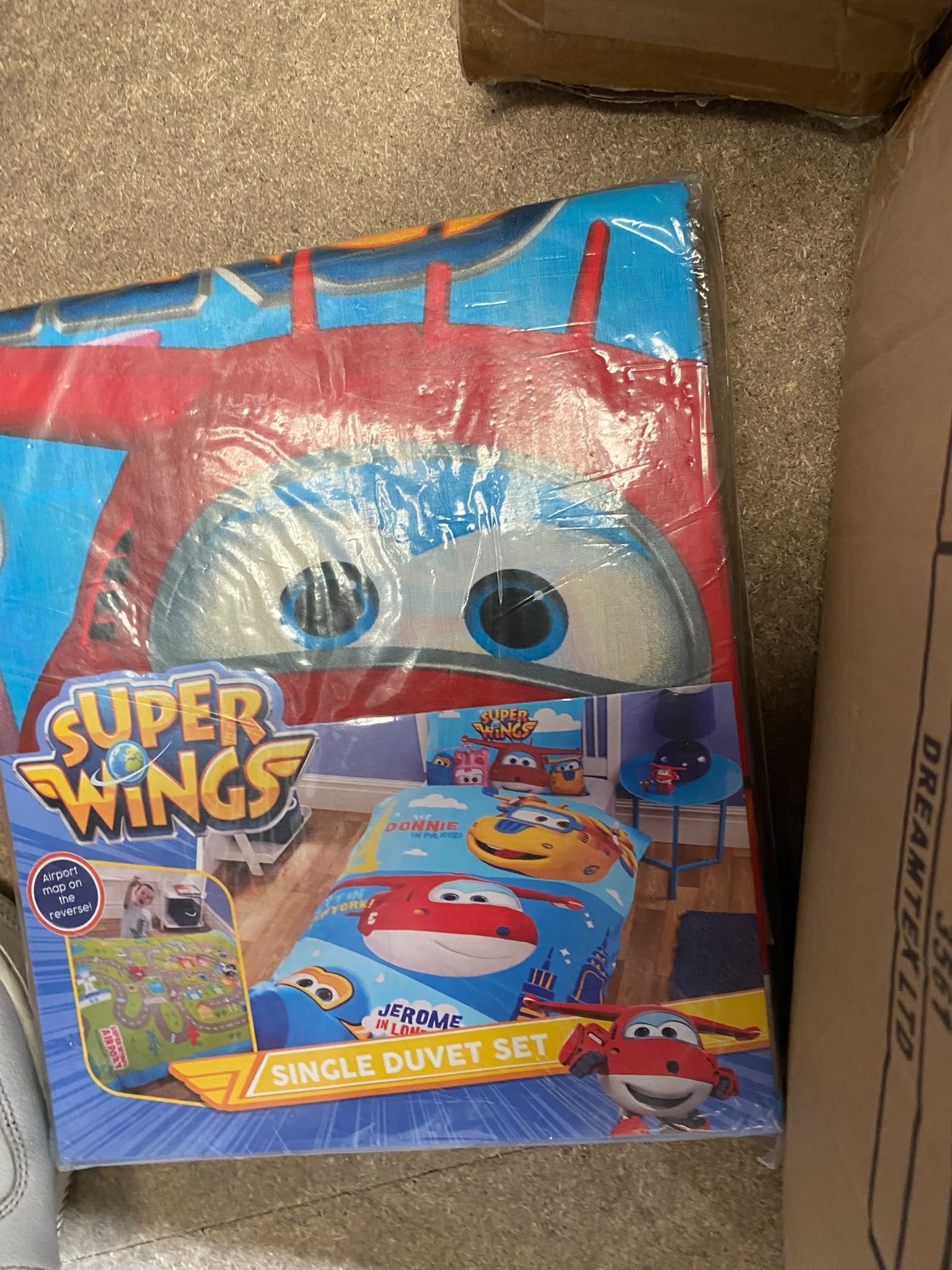 Reversible Super Wings Single Duvet Cover Set