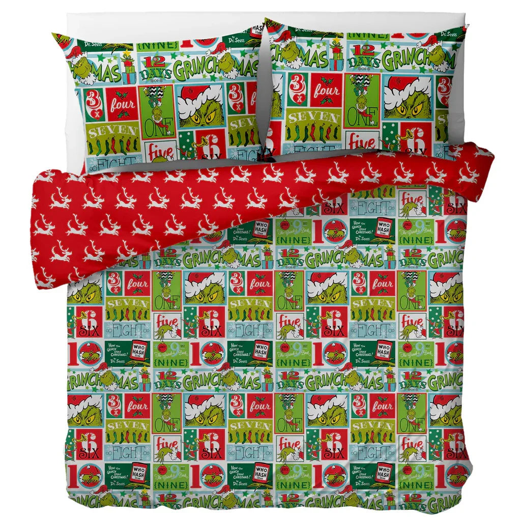 The Grinch Dr. Seuss Christmas Microfibre Duvet Cover