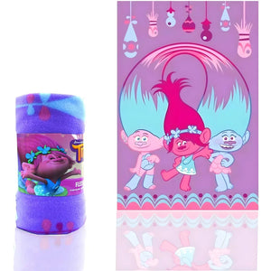 Buy Trolls Glow Kids Fleece Throw Blanket in the UK | Disney bedding collection| iStyle mode