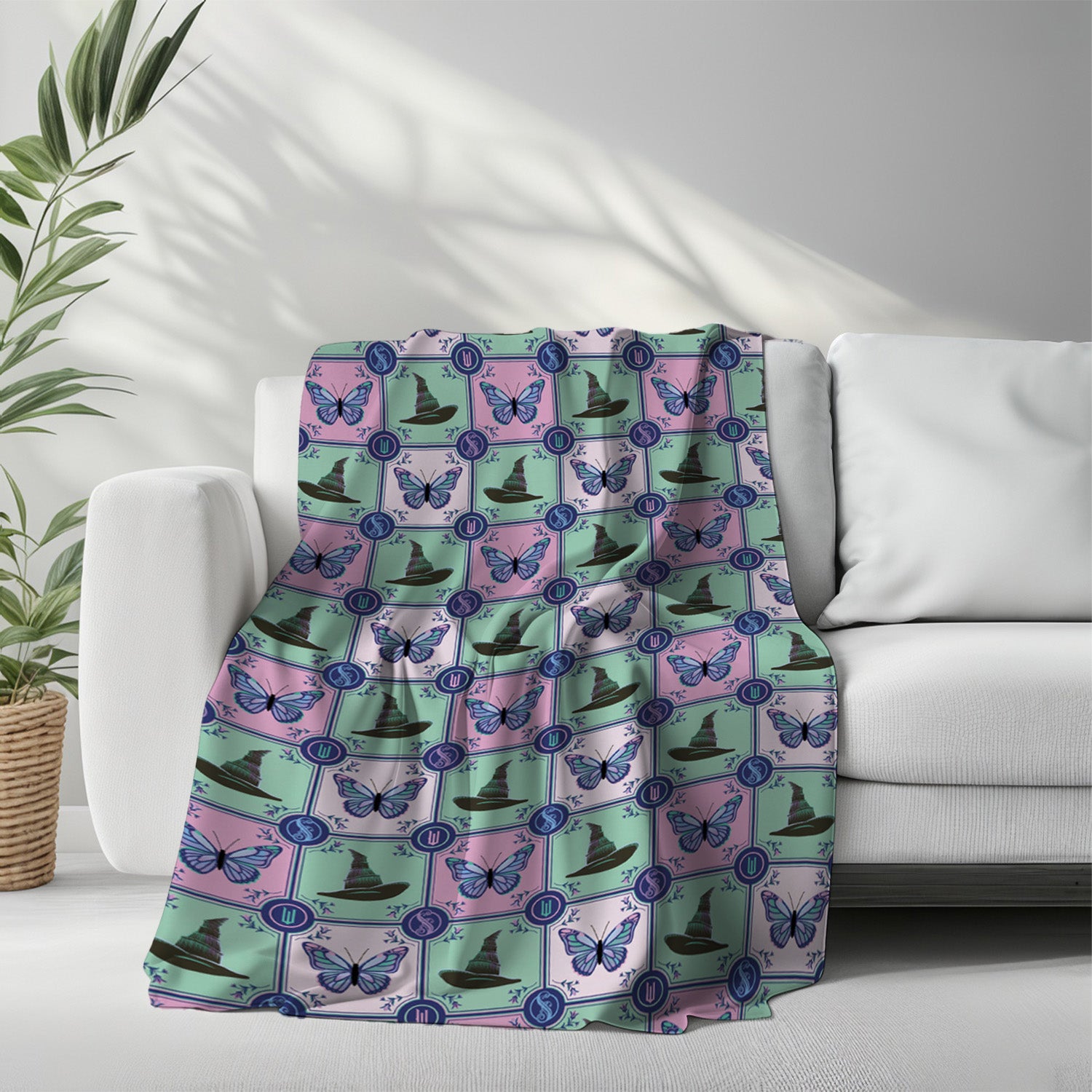 Wicked Glinda & Elphaba Throw Fleece Blanket
