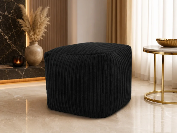 POUFFE & FOOTSTOOLS  Kick back in style. Our velvet and cord pouffe footstools add instant comfort and character to any living room.