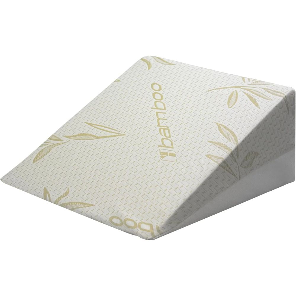 Memory Foam Bed Wedge Pillow with Bamboo Cover | Orthopaedic Back Rest Support