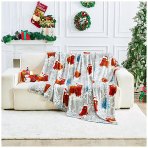 Shop Christmas Winter Highland Cow Fleece Throw Blanket – Christmas Sale On Now, Don’t Miss Out | iStyleMode