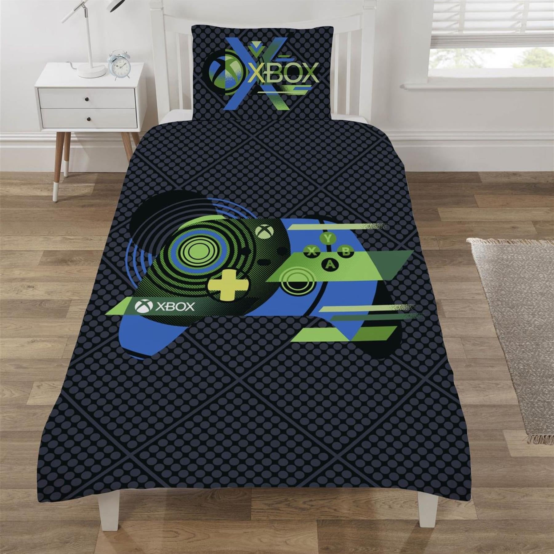 Reversible Xbox Single Duvet Cover Set with Pillowcase