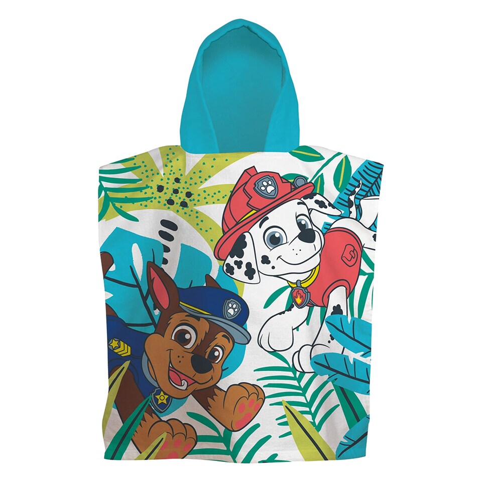 PAW Patrol Jungle Kids Hooded Poncho Towel (50cm x 115cm)