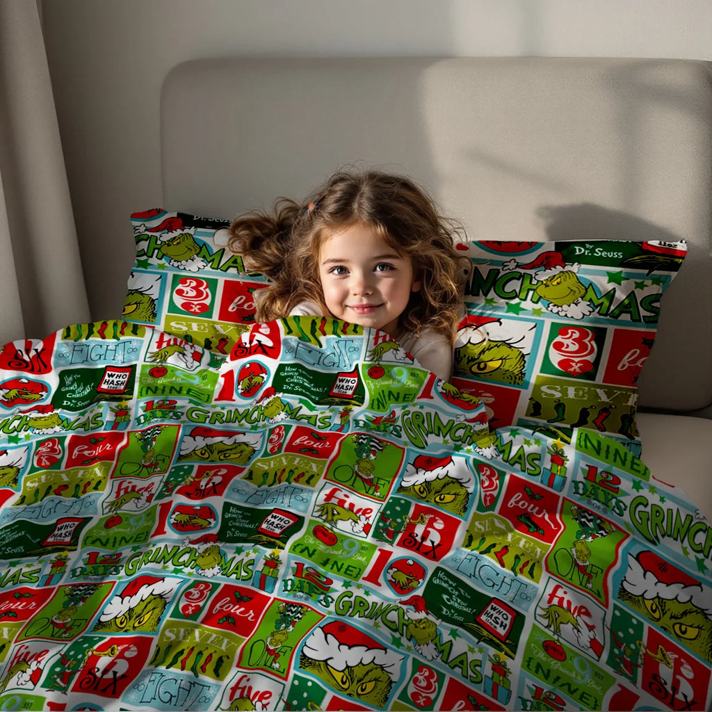 The Grinch Dr. Seuss Christmas Microfibre Duvet Cover