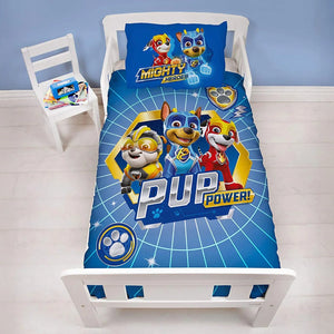 Buy Paw Patrol Mighty Pups Reversible Single Duvet Cover in the UK | Disney bedding collection| iStyle mode