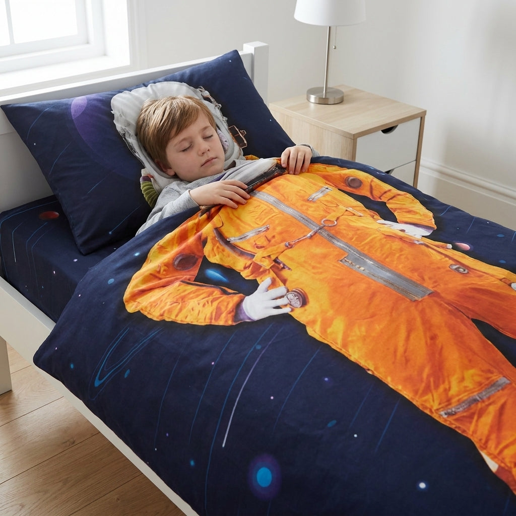 Youngun's Space Chimp Single Duvet Cover Set with Pillowcase