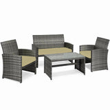 Replacement 3 Pieces Cushion Set For Rattan Chairs