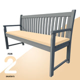 Garden 2 Seater Bench Cushion Pads