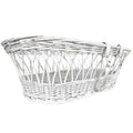 Wicker Moses Basket with leather look handle