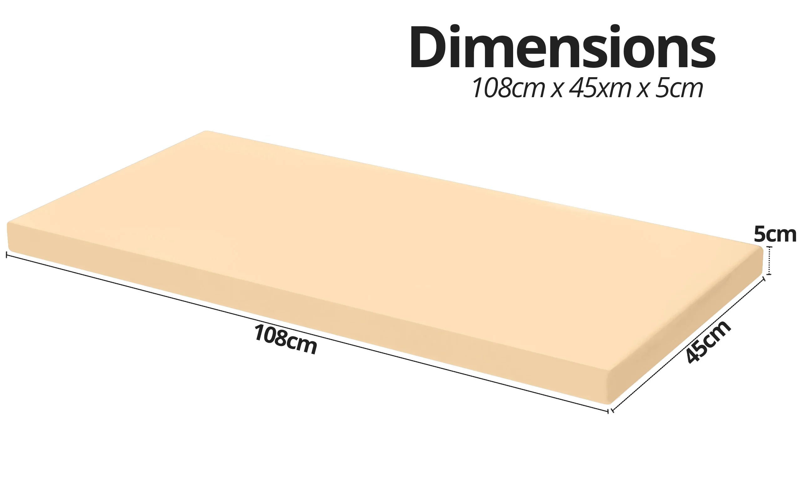 Garden 2 Seater Bench Cushion Pads