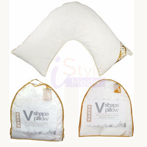 Goose Feather & Down V Shape Pillow