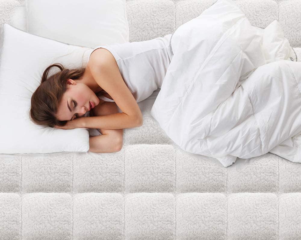 Sheepskin Sherpa Fleece Mattress Topper