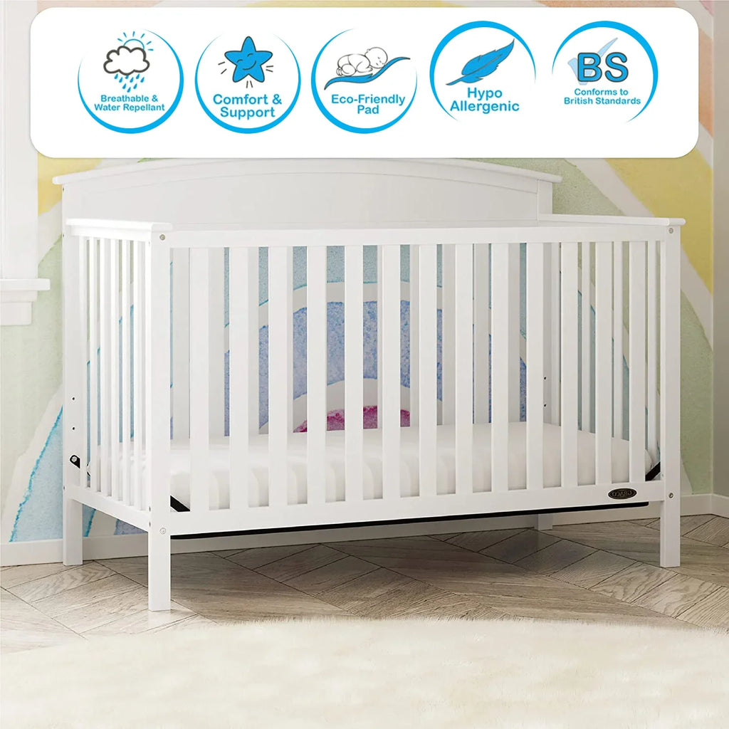 Quilted Waterproof Cot Mattresses 130 X 80 X 10cm For Ikea Bed Extendable