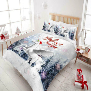 Unicorn Christmas Duvet Cover | Magical Festive Bedding Online UK