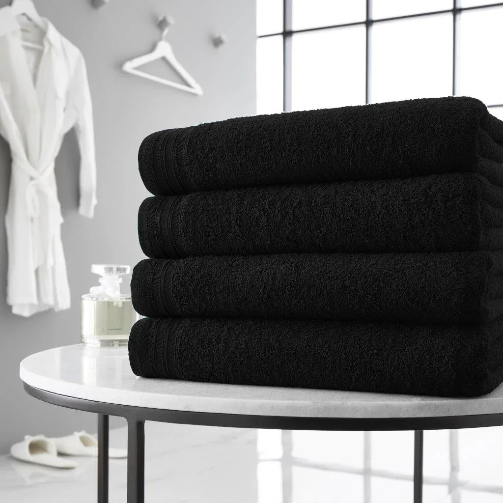 Wilsford 4 Piece Bath Sheet Towel Set | 100% Egyptian Cotton Luxury | iStyle Mode
