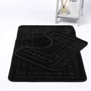 Diem Luxury Bath & Pedestal Mat 2 Piece Bath Mat Set