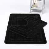 Diem Luxury Bath & Pedestal Mat 2 Piece Bath Mat Set