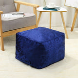 Crush Velvet Bean Bag Cube Foot Rest Stool Pouffe Ottoman