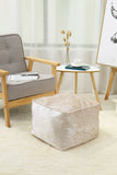 Crush Velvet Bean Bag Cube Foot Rest Stool Pouffe Ottoman
