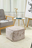Crush Velvet Bean Bag Cube Foot Rest Stool Pouffe Ottoman