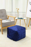 Crush Velvet Bean Bag Cube Foot Rest Stool Pouffe Ottoman
