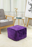 Crush Velvet Bean Bag Cube Foot Rest Stool Pouffe Ottoman