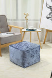 Crush Velvet Bean Bag Cube Foot Rest Stool Pouffe Ottoman