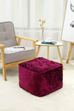 Crush Velvet Bean Bag Cube Foot Rest Stool Pouffe Ottoman